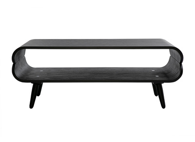 Skandinavischer rechteckiger Couchtisch aus Holz in Schwarz L118 cm TAKLA