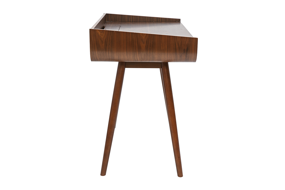 Skandinavischer Schreibtisch aus dunklem Holz mit 2 Schubladen L100 cm HALLEN
