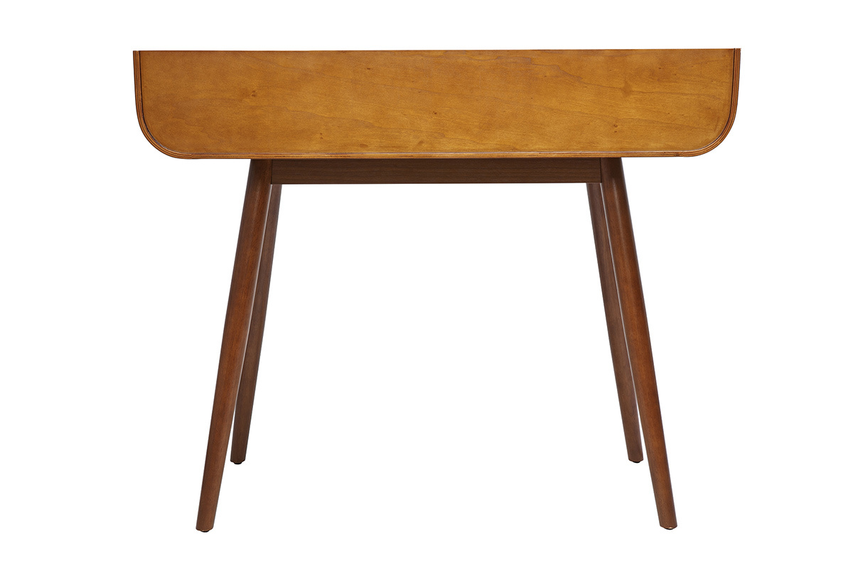 Skandinavischer Schreibtisch aus dunklem Holz mit 2 Schubladen L100 cm HALLEN