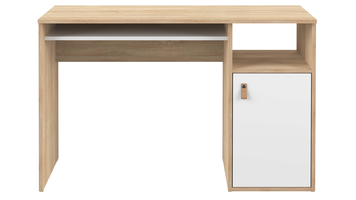 Skandinavischer Schreibtisch aus Holz und wei L115 cm COLETTE