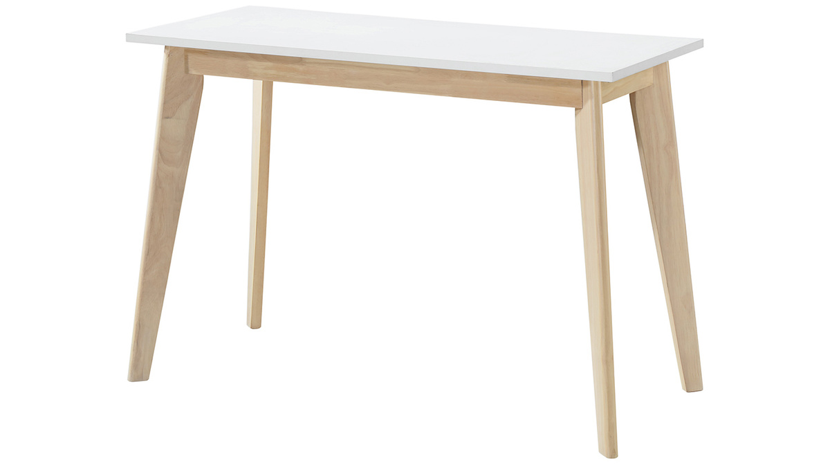 Skandinavischer Schreibtisch LEENA weißes Holz