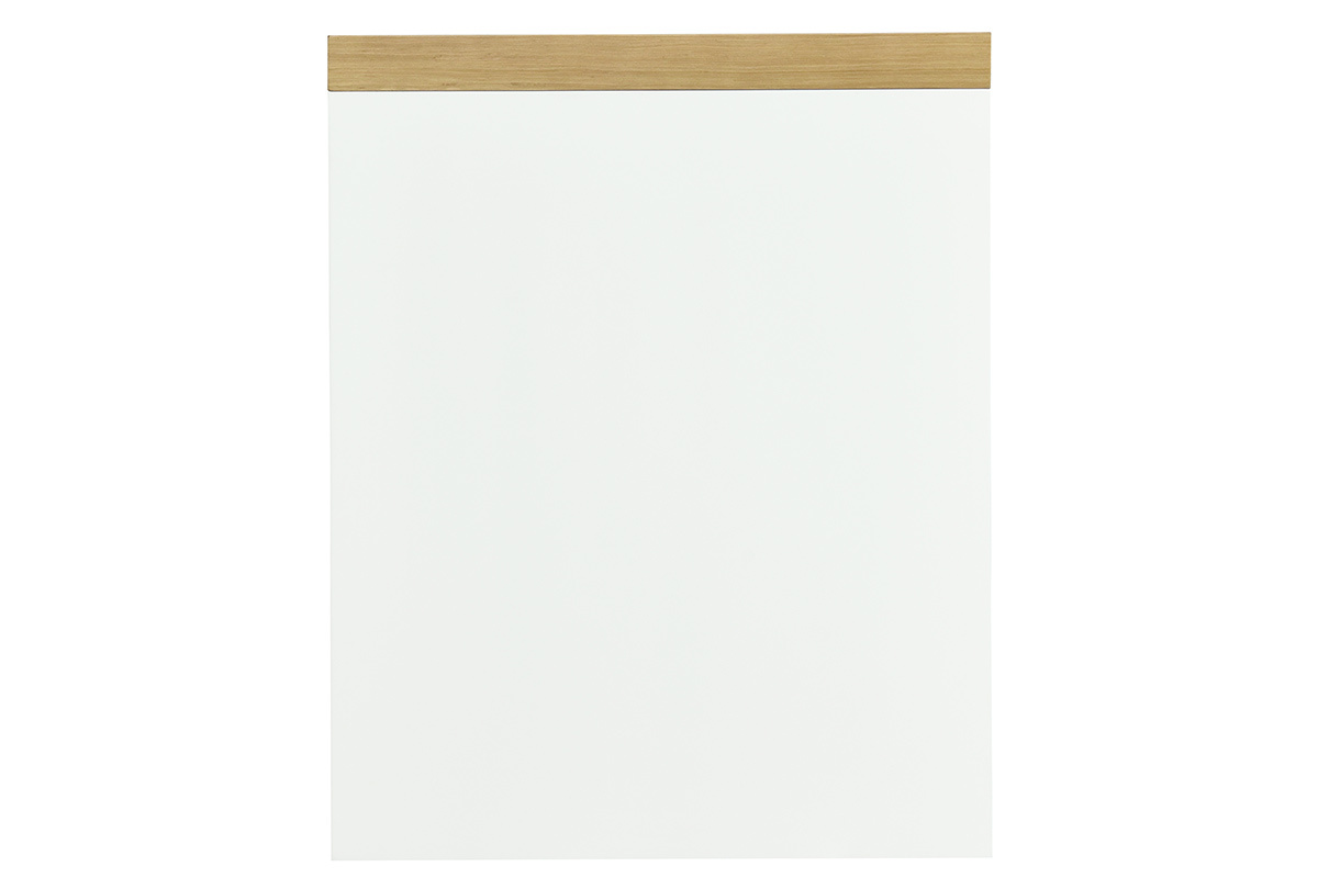 Skandinavischer Schreibtisch mit 2 wei�en geschlossenen Sockeln RACKEL