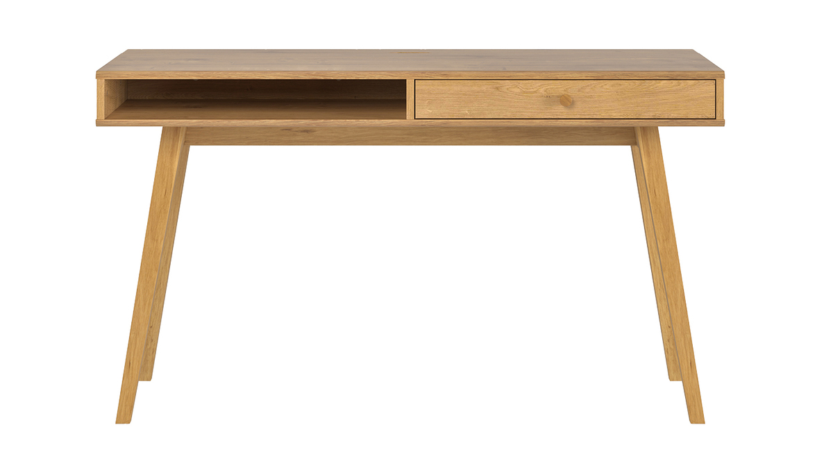 Skandinavischer Schreibtisch mit Schublade Eiche 130 cm LENNY