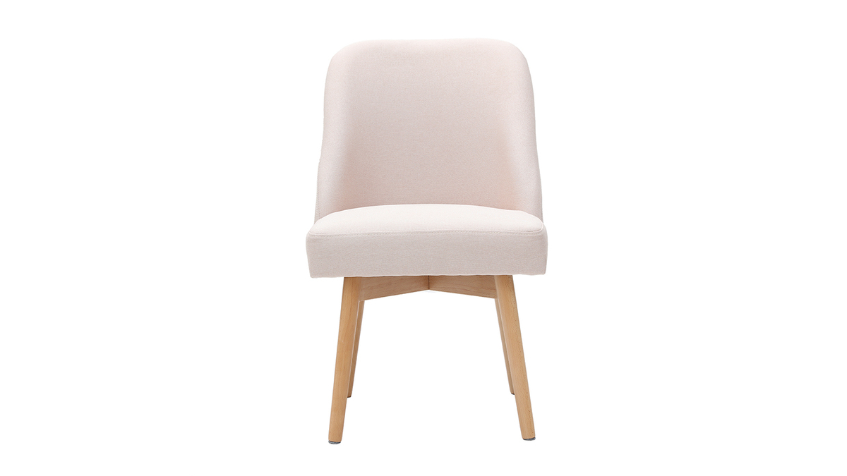 Skandinavischer Stuhl aus rosa Stoff LIV ? Miliboo &