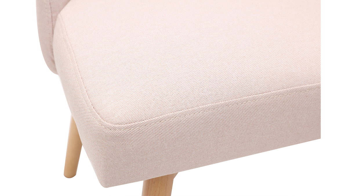 Skandinavischer Stuhl aus rosa Stoff LIV ? Miliboo &