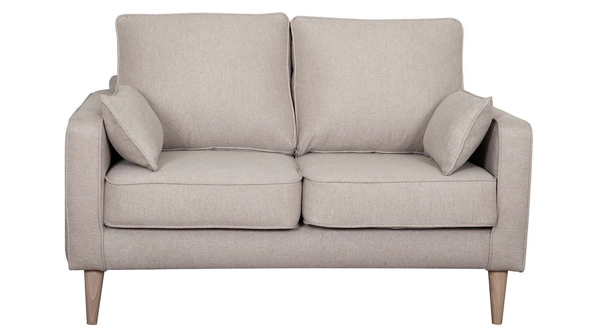 Skandinavisches 2-Sitzer-Sofa beige PAPEL