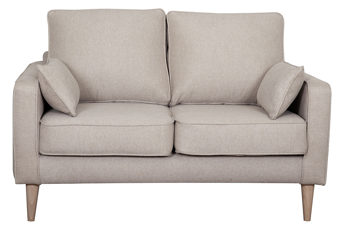 Skandinavisches 2-Sitzer-Sofa beige PAPEL