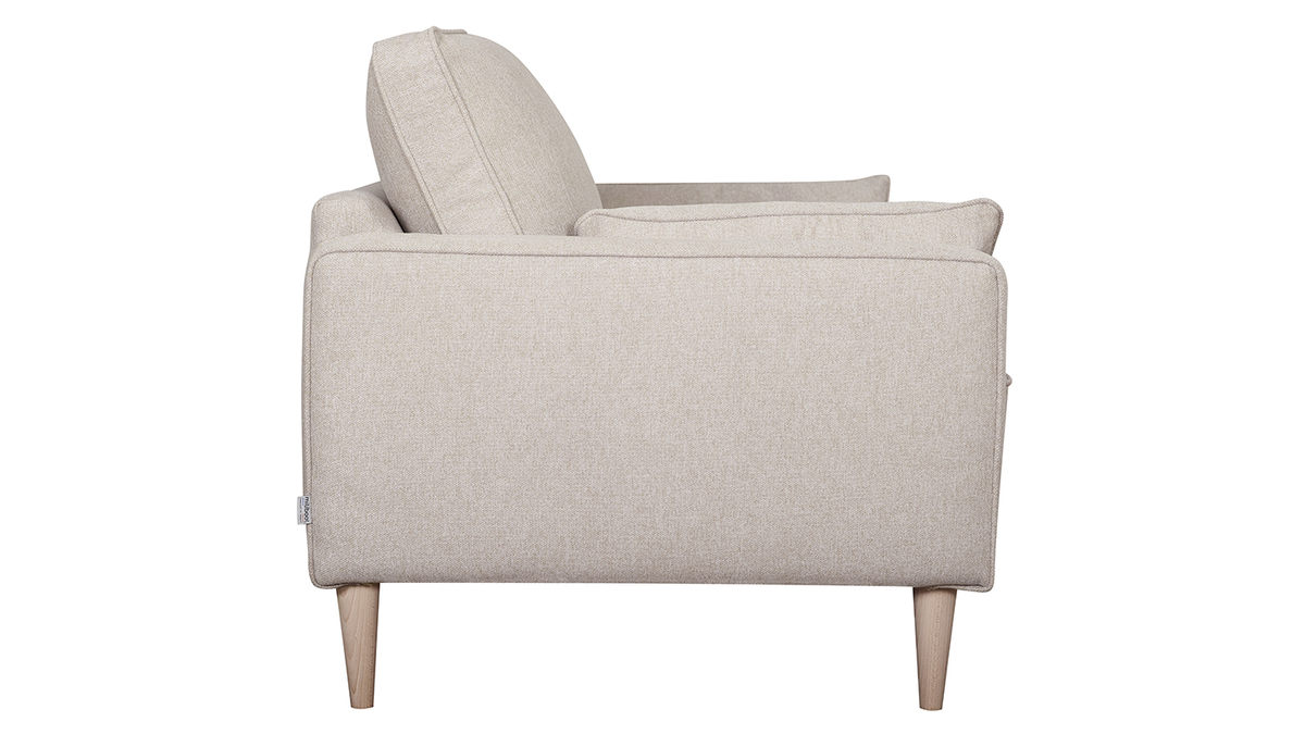 Skandinavisches 2-Sitzer-Sofa beige PAPEL