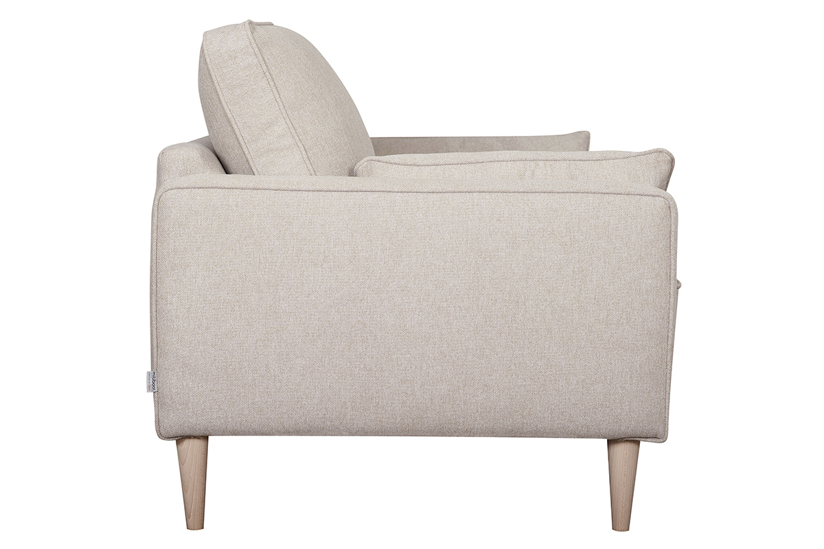 Skandinavisches 2-Sitzer-Sofa beige PAPEL