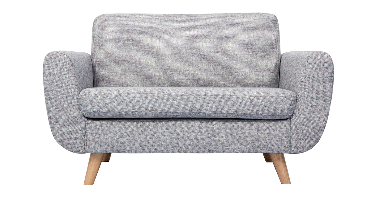 Skandinavisches 2-Sitzer-Sofa grau PURE