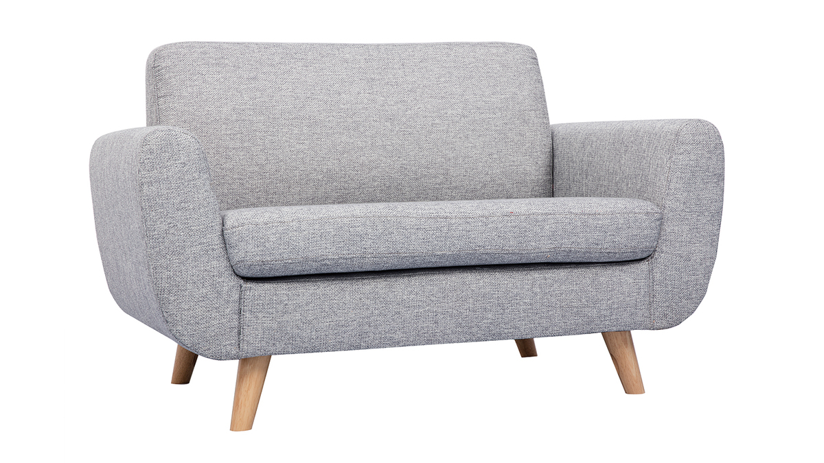 Skandinavisches 2-Sitzer-Sofa grau PURE