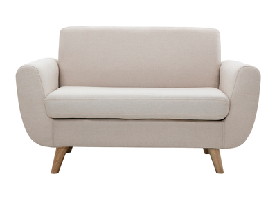 Skandinavisches 2-Sitzer-Sofa in Beige aus massivem Hevea PURE