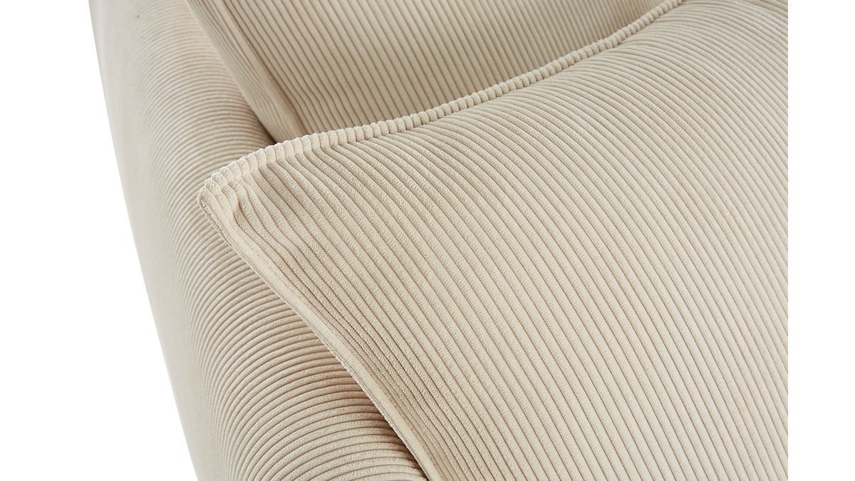 Skandinavisches 3-Sitzer-Sofa aus beigem Cord OLYMPIA