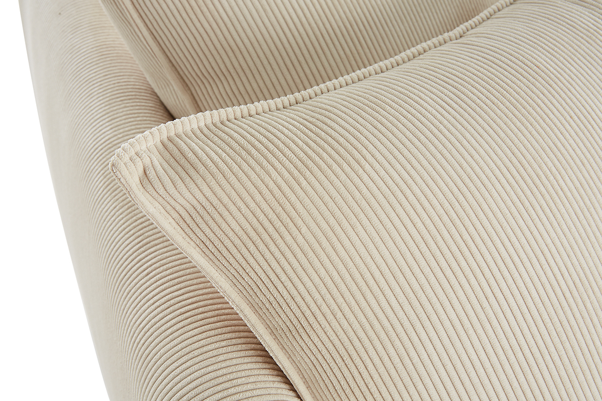 Skandinavisches 3-Sitzer-Sofa aus beigem Cord OLYMPIA