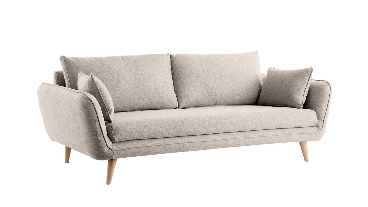 Skandinavisches 3-Sitzer-Sofa beige CREEP