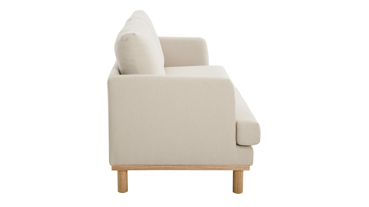 Skandinavisches 3-Sitzer-Sofa beige HOBART