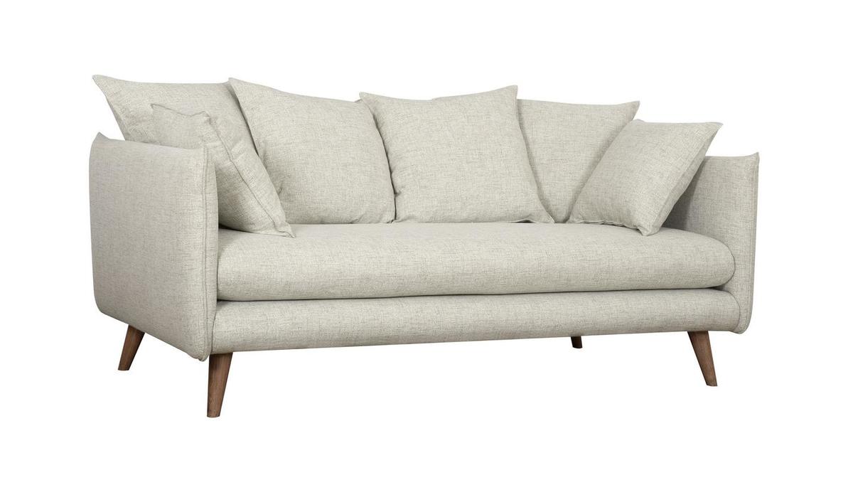 Skandinavisches 3-Sitzer-Sofa beige OLYMPIA