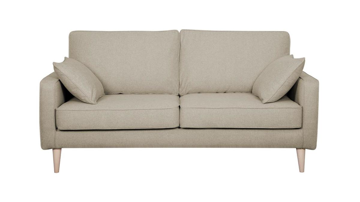 Skandinavisches 3-Sitzer-Sofa beige PAPEL