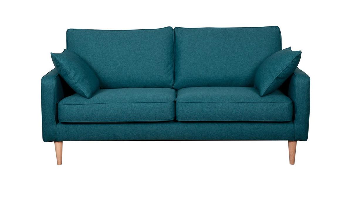 Skandinavisches 3-Sitzer-Sofa entenblau PAPEL