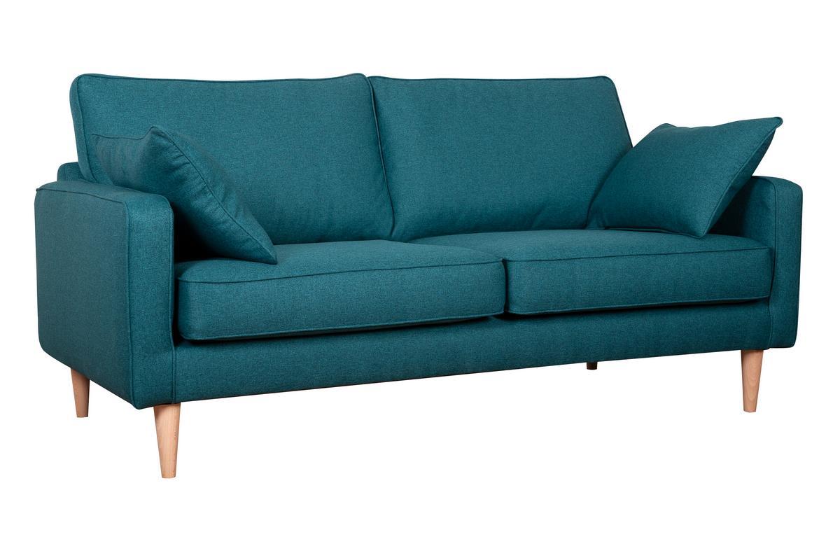 Skandinavisches 3-Sitzer-Sofa entenblau PAPEL