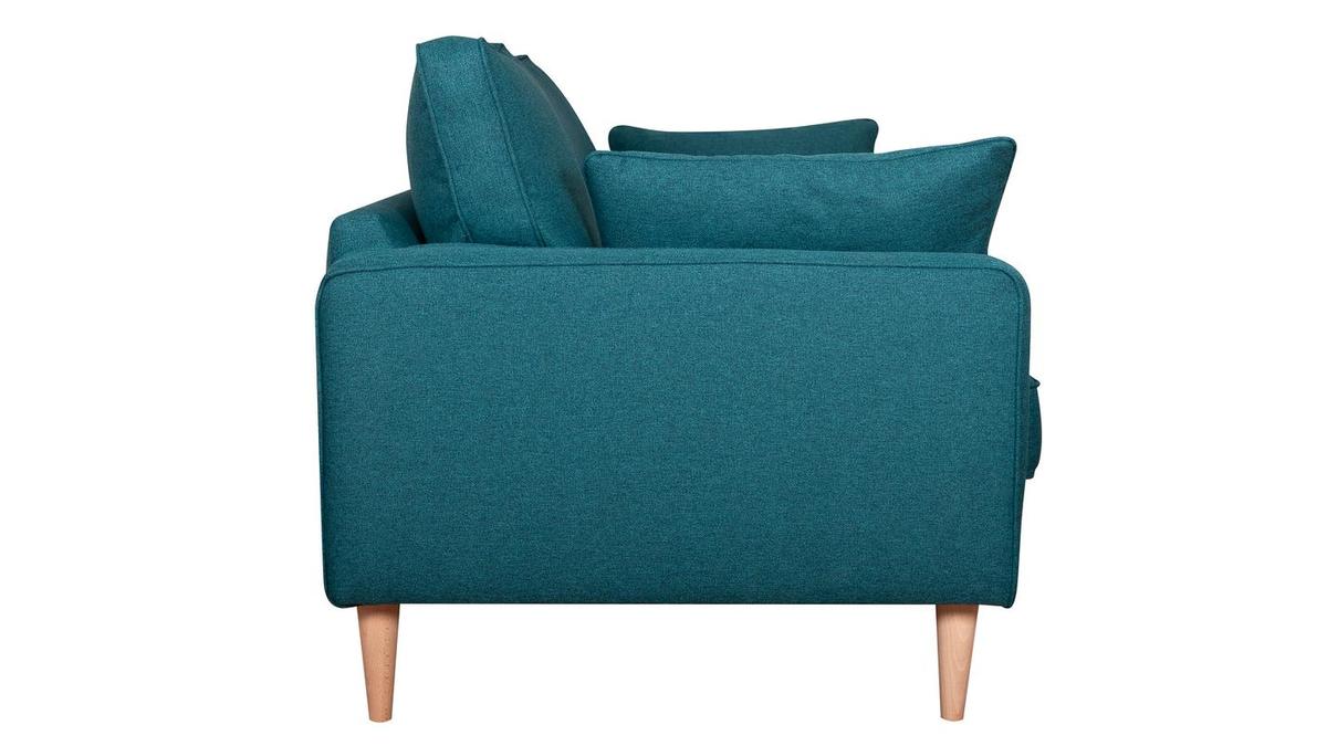 Skandinavisches 3-Sitzer-Sofa entenblau PAPEL