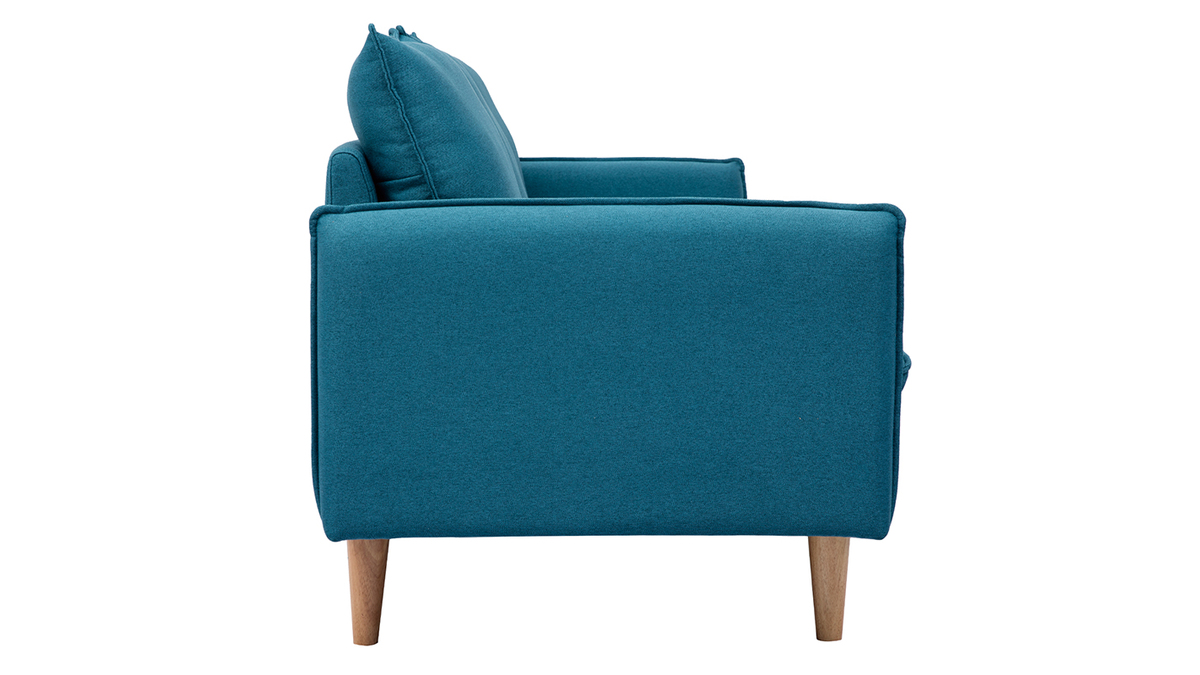 Skandinavisches 3-Sitzer-Sofa in enteblauem Stoff HOLMS