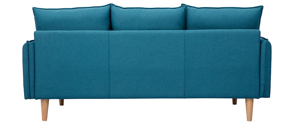 Skandinavisches 3-Sitzer-Sofa in enteblauem Stoff HOLMS
