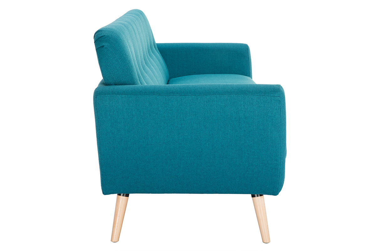 Skandinavisches 3-Sitzer-Sofa in enteblauem Stoff KYNO