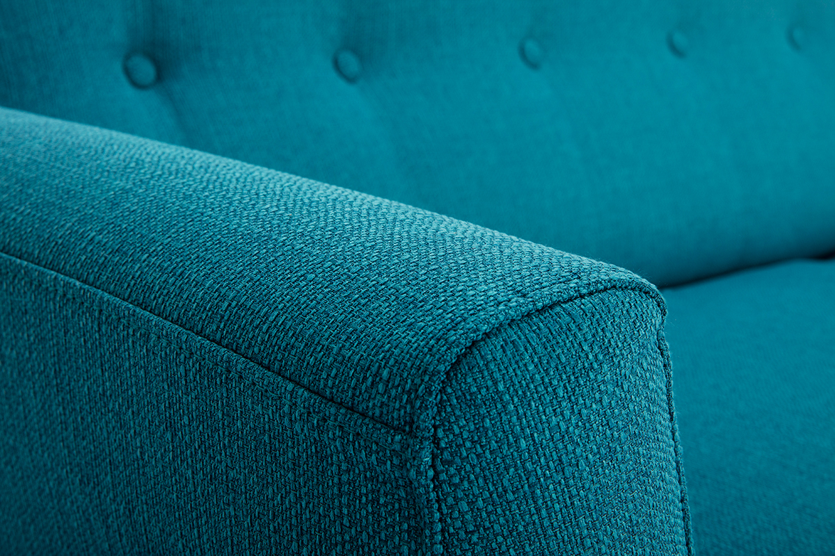 Skandinavisches 3-Sitzer-Sofa in enteblauem Stoff KYNO