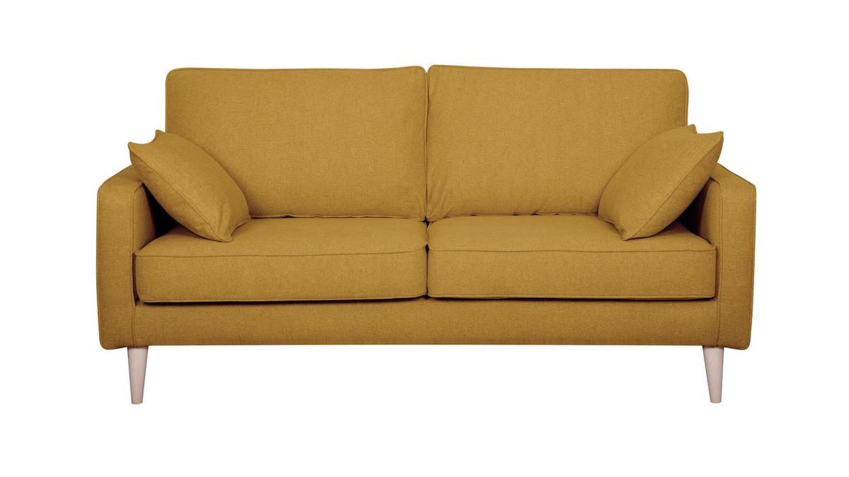 Skandinavisches 3-Sitzer-Sofa kumingelb PAPEL