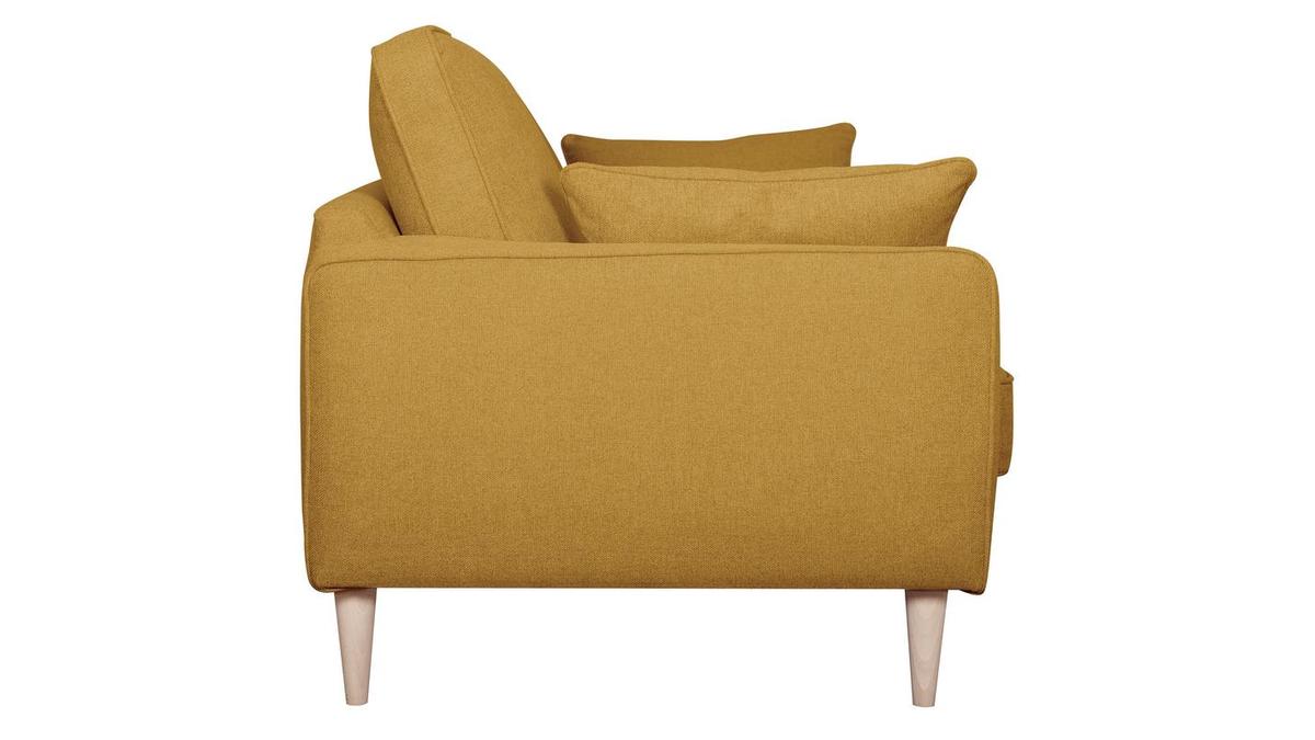 Skandinavisches 3-Sitzer-Sofa kumingelb PAPEL