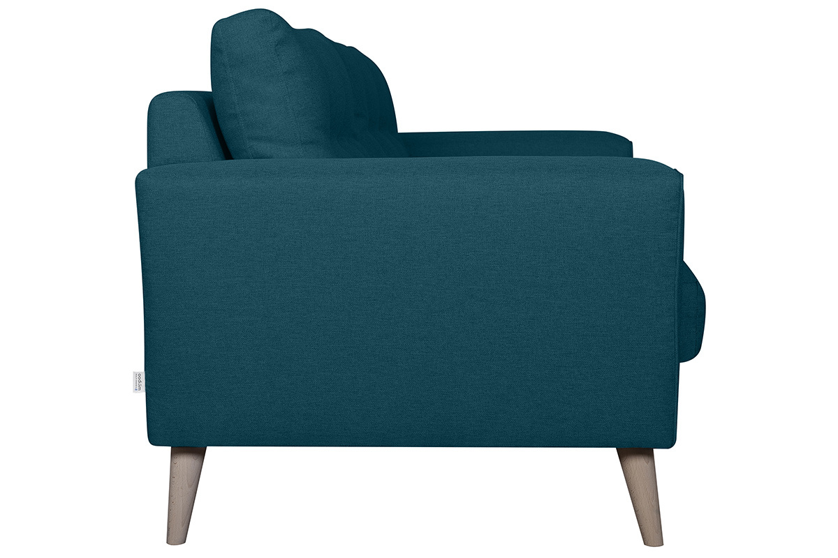 Skandinavisches blaues 3-Sitzer-Sofa BEAUBOURG