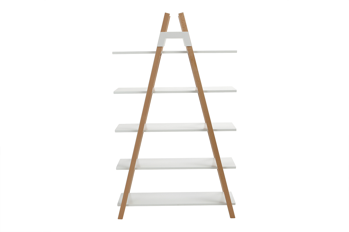 Skandinavisches Bcherregal PANCOL aus Holz und in Wei