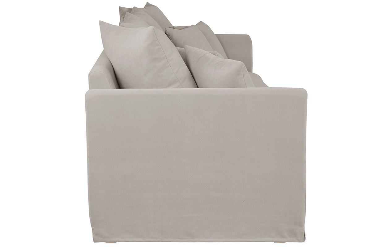 Skandinavisches Dreisitzer-Sofa in grauem Stoff mit abnehmbarem Bezug FEVER