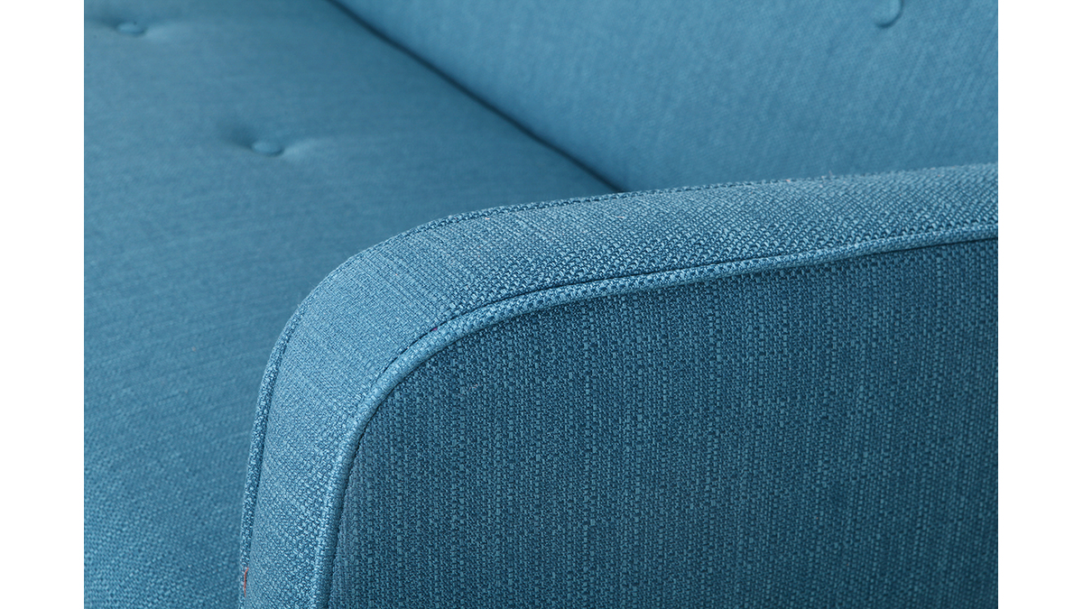 Skandinavisches Eck-Schlafsofa entenblau ULLA