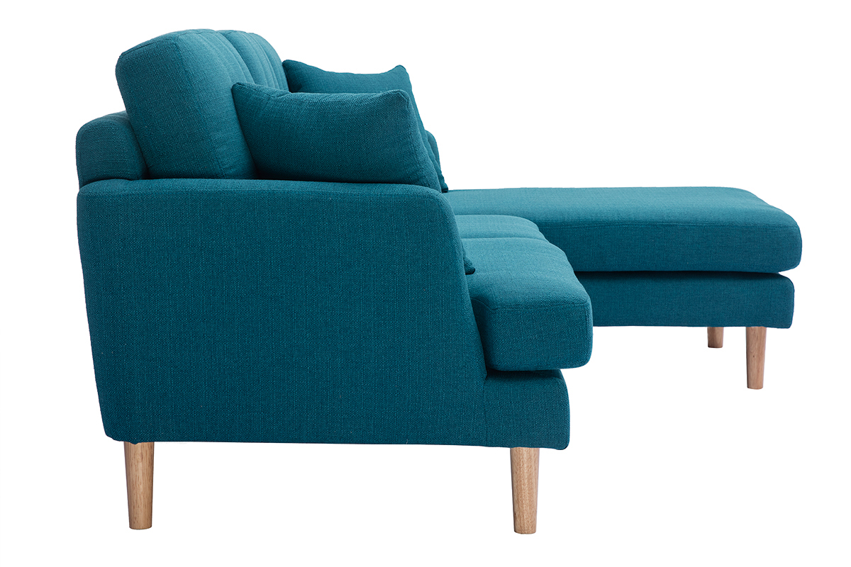 Skandinavisches Eck-Sofa rechts entenblau CODDY