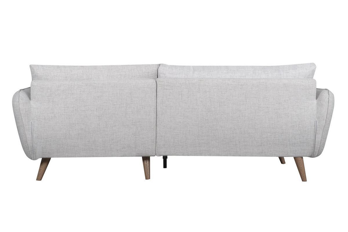 Skandinavisches Ecksofa 3/4-Sitzer hellgrau meliert CREEP