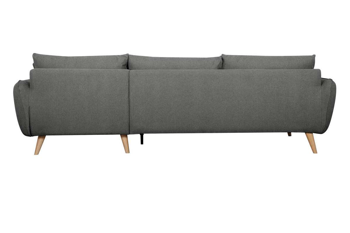 Skandinavisches Ecksofa 5-Sitzer anthrazitgrau meliert CREEP