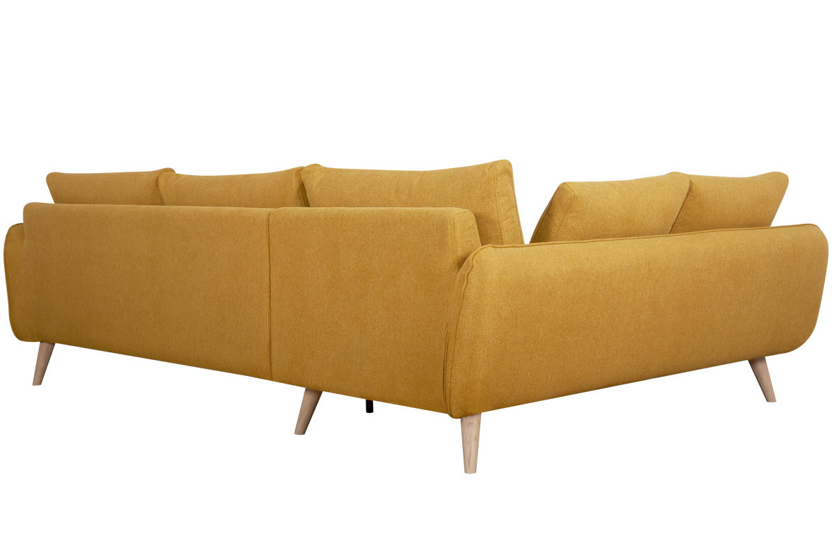 Skandinavisches Ecksofa 5-Sitzer kumingelb CREEP