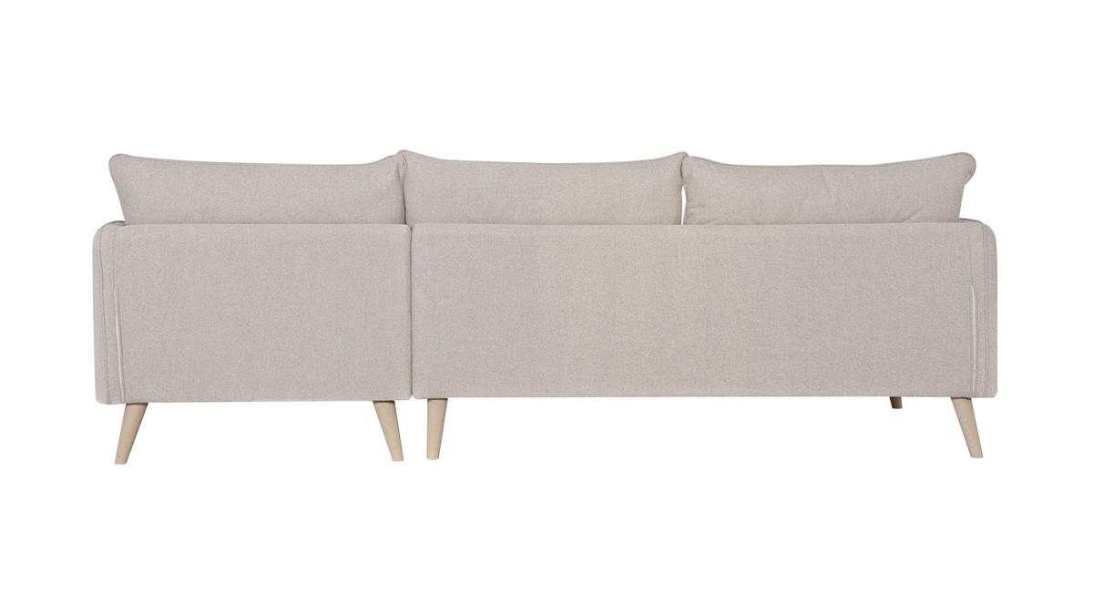 Skandinavisches Ecksofa rechts 5-Sitzer beige GUILTY