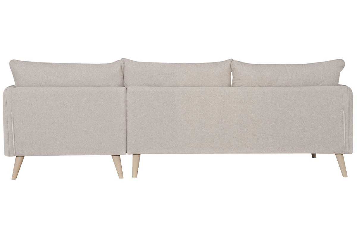 Skandinavisches Ecksofa rechts 5-Sitzer beige GUILTY