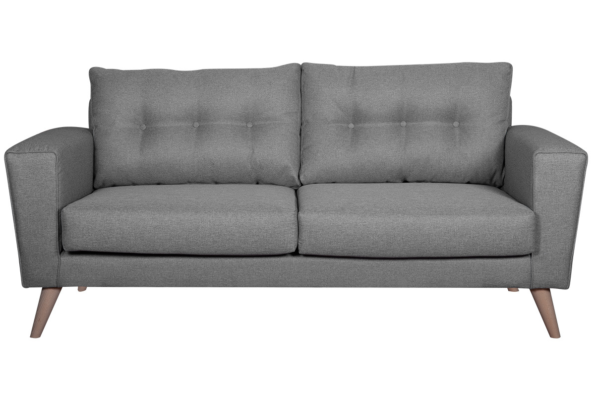 Skandinavisches graues 3-Sitzer-Sofa BEAUBOURG