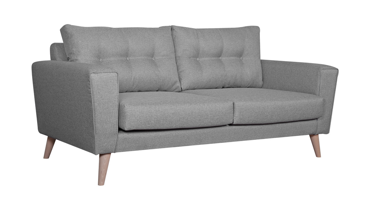 Skandinavisches graues 3-Sitzer-Sofa BEAUBOURG