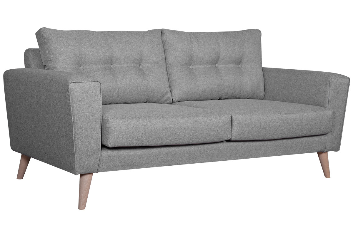 Skandinavisches graues 3-Sitzer-Sofa BEAUBOURG