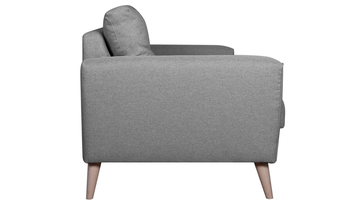 Skandinavisches graues 3-Sitzer-Sofa BEAUBOURG