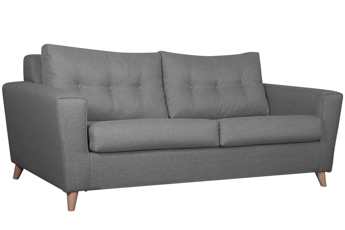 Skandinavisches graues und umwandelbares 3-Sitzer-Sofa BEAUBOURG