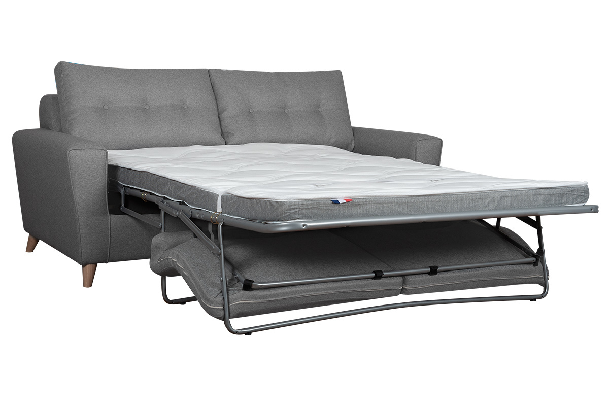Skandinavisches graues und umwandelbares 3-Sitzer-Sofa BEAUBOURG