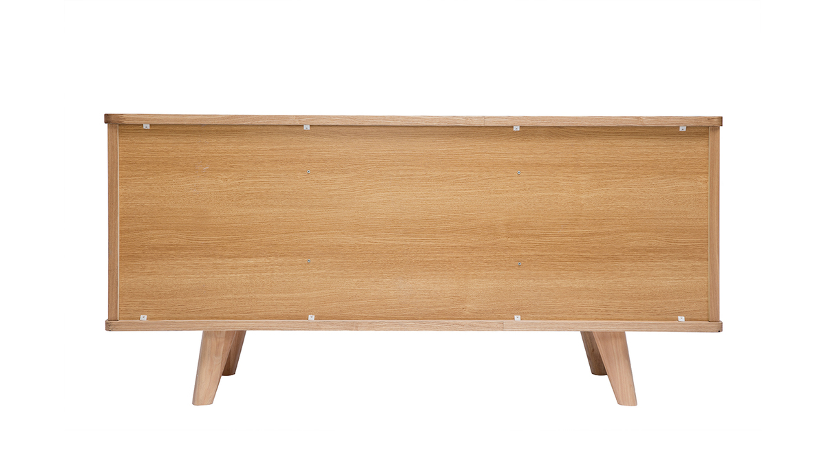 Skandinavisches Sideboard aus Esche mit Tren und Schubladen 160 cm FIFTIES