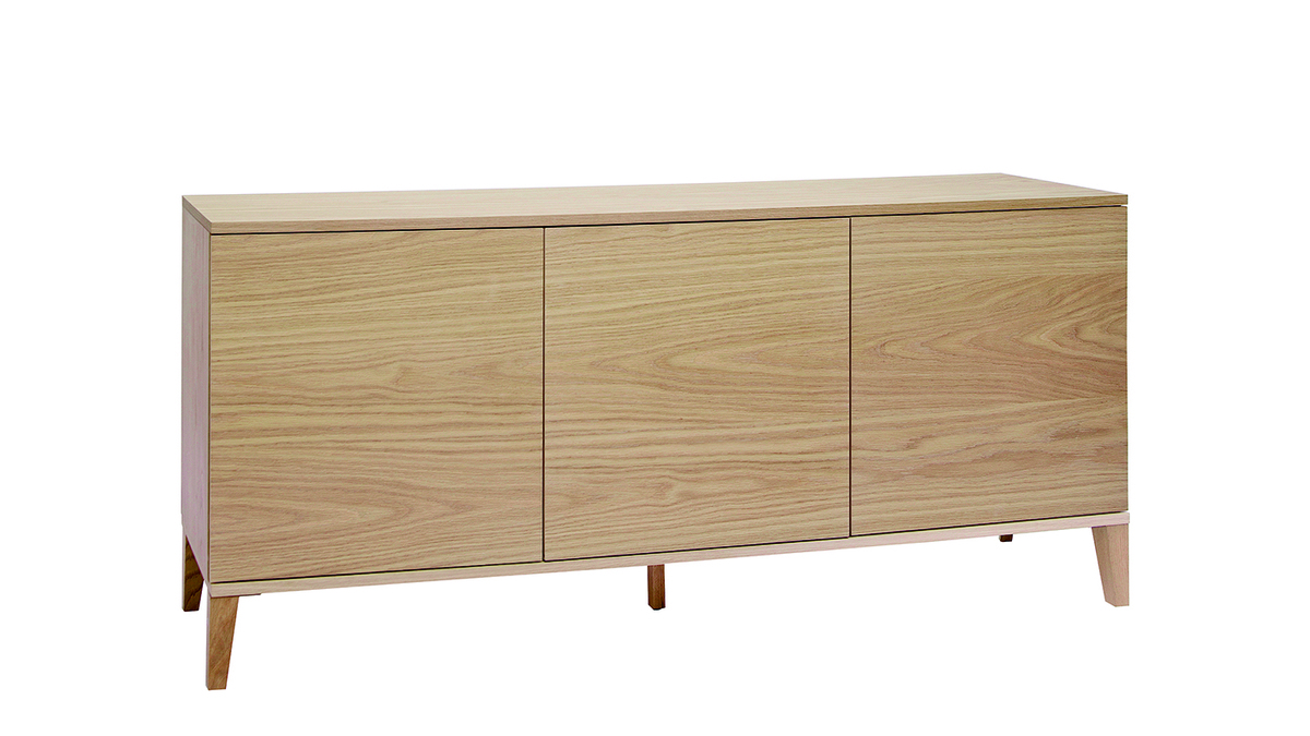 Skandinavisches Sideboard aus hellem Holz B180cm FREDDY