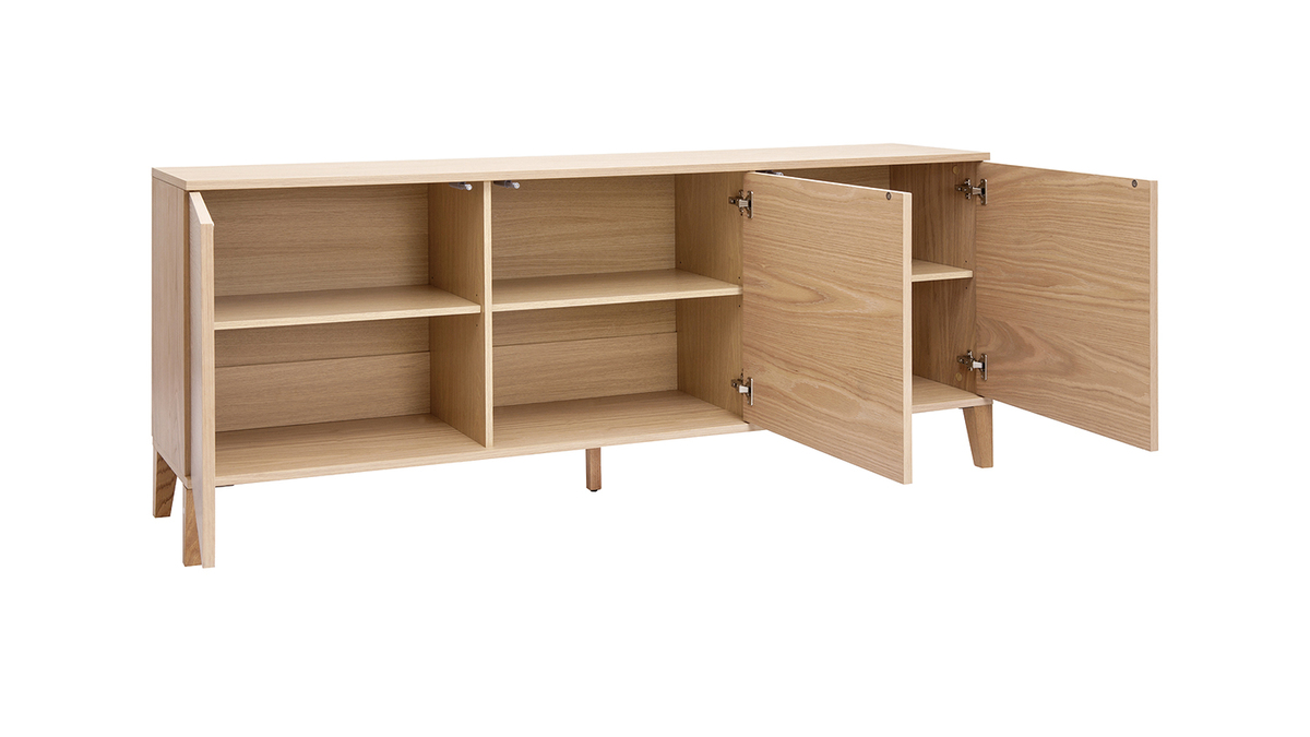 Skandinavisches Sideboard aus hellem Holz B180cm FREDDY